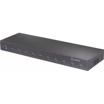 Renkforce 19 colių stovo montavimo 10 prievadų USB 3.2 Gen 2 koncentratorius 3.2 2 koncentratorius pramoniniam naudojimui (RF-6627278)