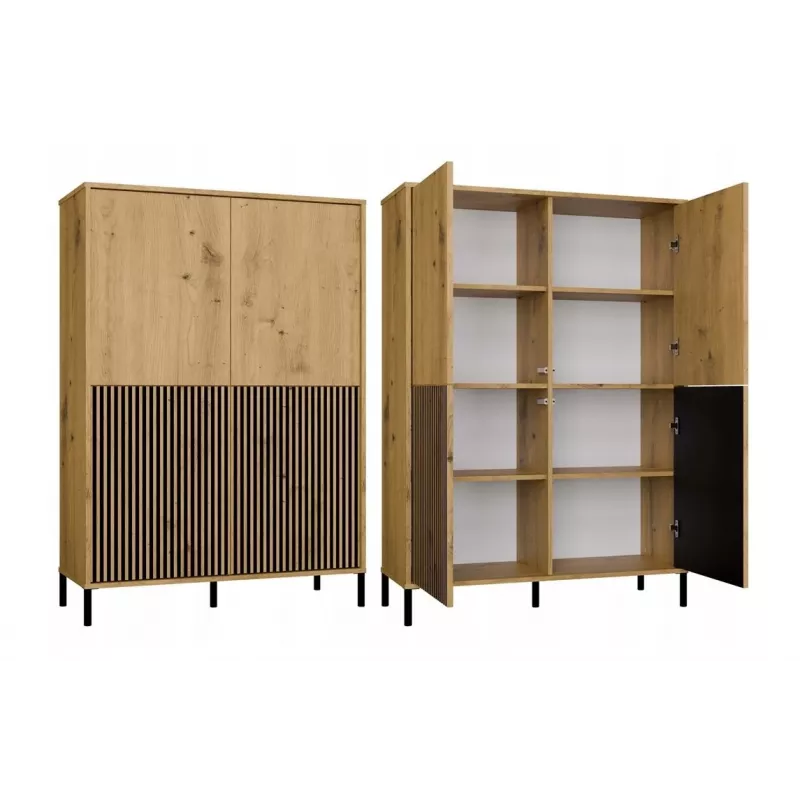 KAMARO 4DK plonas/GŁ ąžuolas ARTISAN DISPLAY CABINET