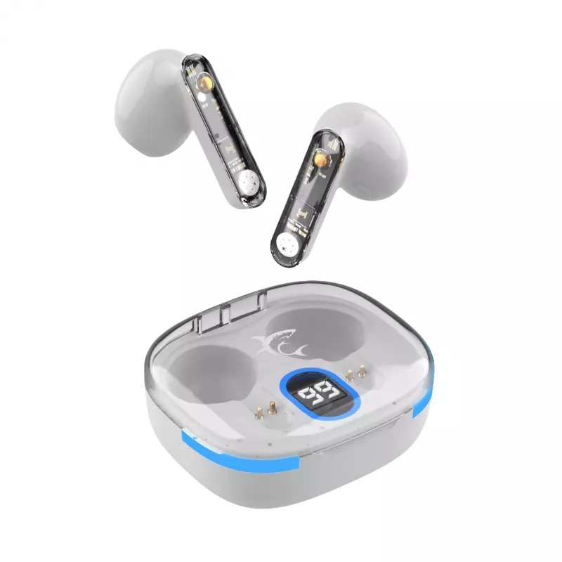 Ausinės White Shark GEB-TWS37 HyperBeat Baltos