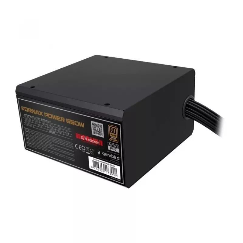 Maitinimo blokas 650W aktyvus PFC 12 cm ventiliatorius 80+Bronze pramoninis