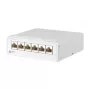 METZ CONNECT E-DAT - klaidų skirstymo pultas - CAT 6a - RJ-45 X 6 - grynai baltas (130862-21C-E)