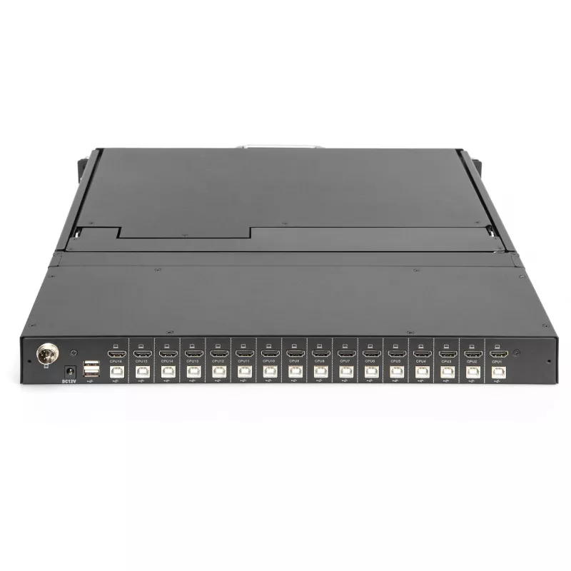 Digitus 17 col. HD LCD KVM konsolė 16 prievadų HDMI vokiška klaviatūra