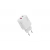 Kintamosios srovės USB įkroviklis DIGITUS 20 W, 1x USB-C, 1x USB-A, įvestis 100–240 V, baltas