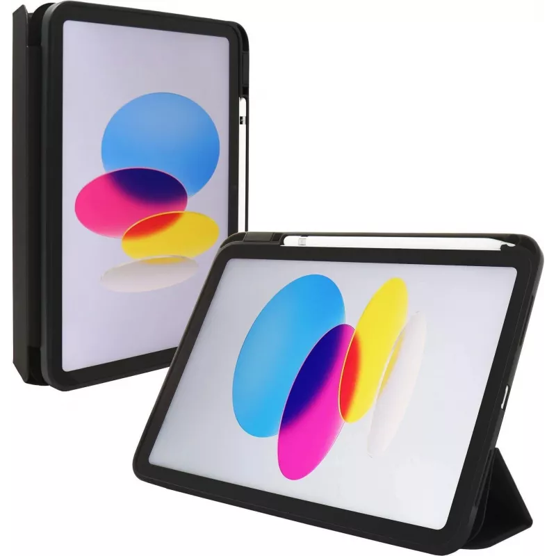 Folio dėklas jt berlin skirtas Apple iPad 10.9 (2022) — juodas permatomas