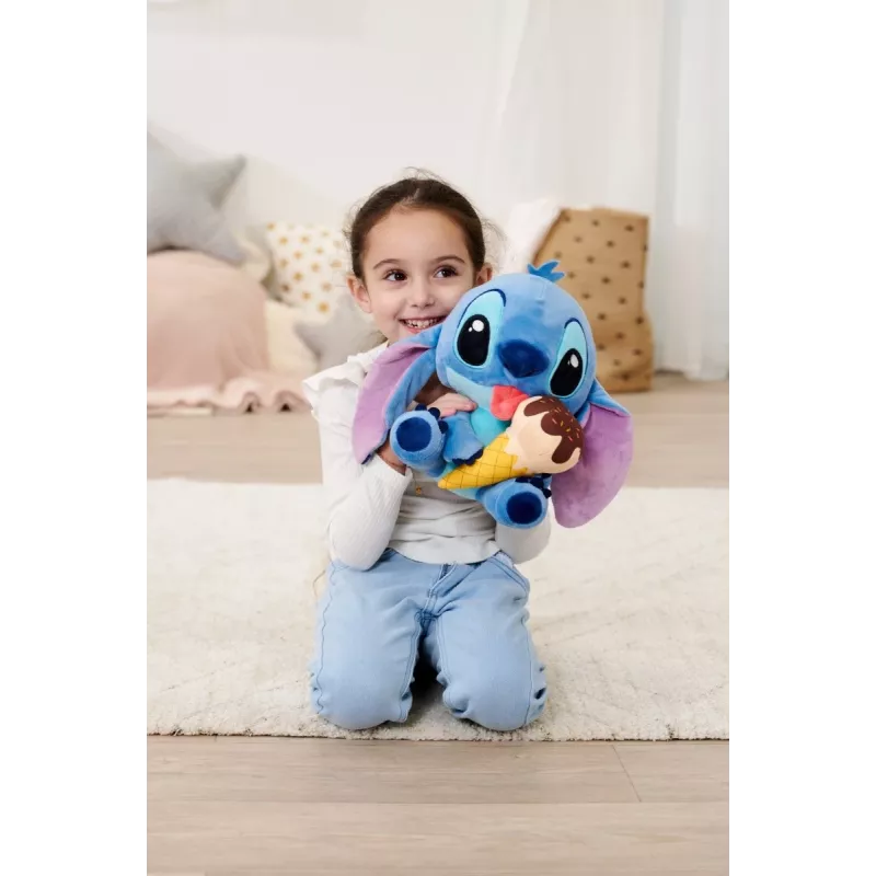 SIMBA pliušinis žaislas Stitch su ledais 25 cm, Originali minkšta figūrėlė