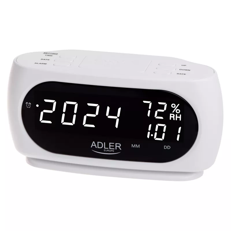 Adler AD 1186W žadintuvas Skaitmeninis žadintuvas Juoda, Balta