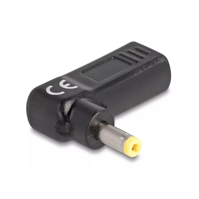DeLOCK adapteris USB Type-C lizdas į HP 4,8 x 1,7 mm kištuką 90° kampu