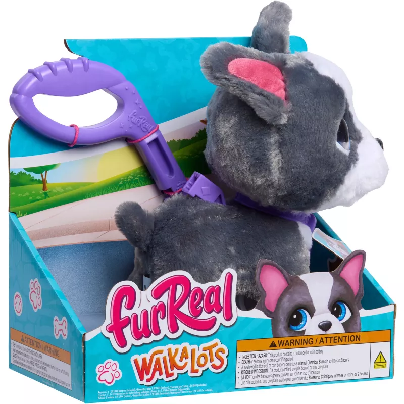 furReal Walk-a-Lots prancūzų buldogas, žaislinė figūrėlė