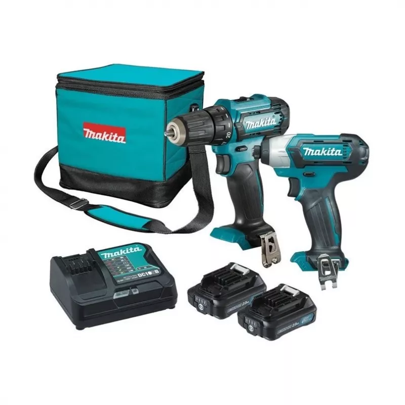 Makita CLX224A akumuliatorinis įrankių rinkinys 12V MAX; 2 x 2.0 Ah
