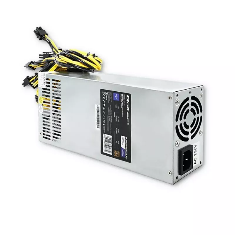 Qoltec 50177 PCI-E maitinimo blokas Smart 1600W | 80 Plus Gold - duomenų gavyba