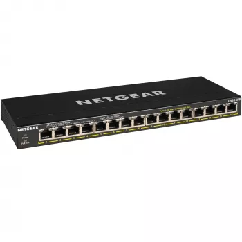 NETGEAR GS316PP Nevaldomas Gigabit Ethernet (10/100/1000) Maitinimas per Ethernet (PoE) Juoda