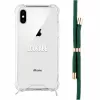Telefono karolių dėklas Lookabe, skirtas iPhone X / Xs — auksinis su žaliu dirželiu