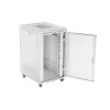 GRINDINĖS MONTAVIMO spintelė 19 27U 800X1000 PILKA PERFORUOTA LCD DURYS LANBERG (PLOKŠČIA PAKUOTĖ)