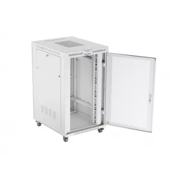 GRINDINĖS MONTAVIMO spintelė 19 27U 800X1000 PILKA PERFORUOTA LCD DURYS LANBERG (PLOKŠČIA PAKUOTĖ)