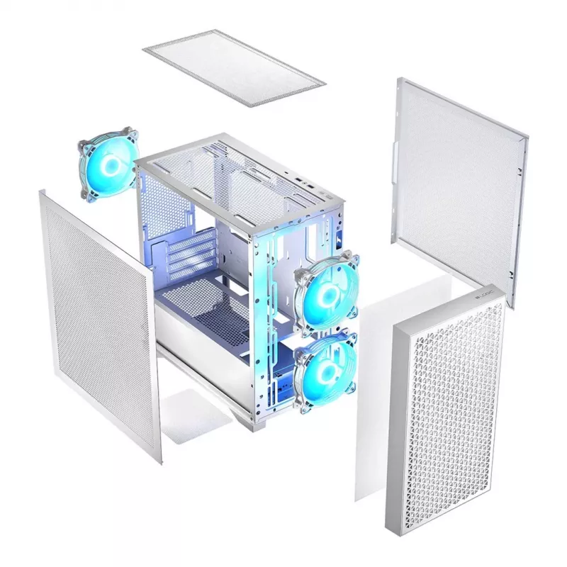 Logic DART PRO ARGB MINI USB-C PC korpusas baltas