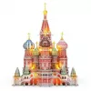 3D dėlionė CubicFun Šv. Bazilijaus katedra su LED apšvietimu, modelis 306-20519