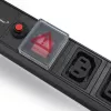 Qoltec 53998 maitinimo juosta RACK 19 | 1U | 10A | PDU | 8xIEC C13 | 2m