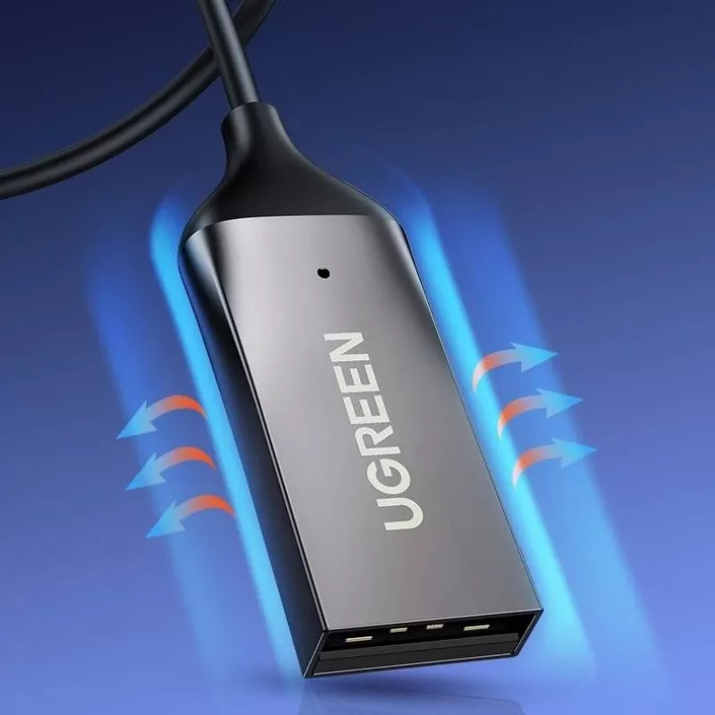 UGREEN CM309 Bluetooth 5.0 USB garso imtuvas su 3,5 mm AUX lizdu, juodas, 20–20000 Hz