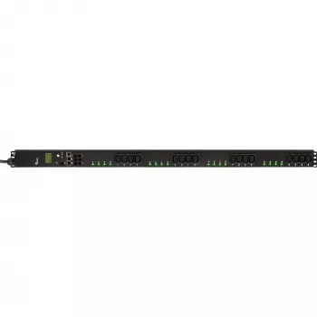 Inter-Tech SA-1632WN PDU (maitinimo skirstytuvas) 16x C13 lizdai, valdomas/stebimas, 100–240V, 32A, TCP/IP, SNMP, juodas