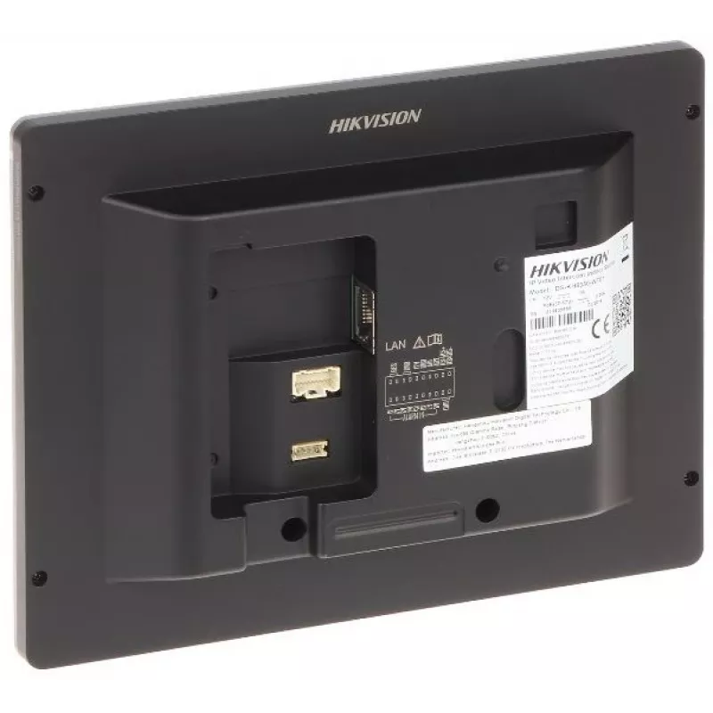 Vaizdo domofonas Hikvision DS-KH8350-TE1 7 colių IPS jutiklinis ekranas, PoE, SIP, MicroSD lizdas, 1024×600, aliuminio korpusas, juodas