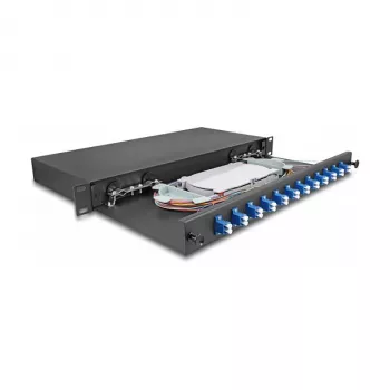 Šviesolaidžio sujungimo gaubtas DeLOCK 67003 Juodas Metalas 483x220x44mm