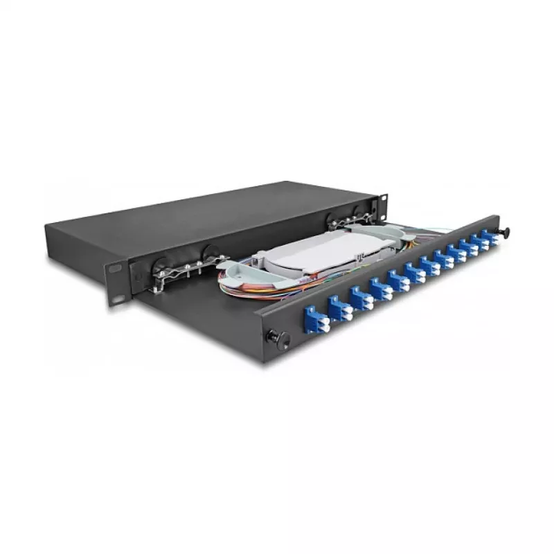 Šviesolaidžio sujungimo gaubtas DeLOCK 67003 Juodas Metalas 483x220x44mm