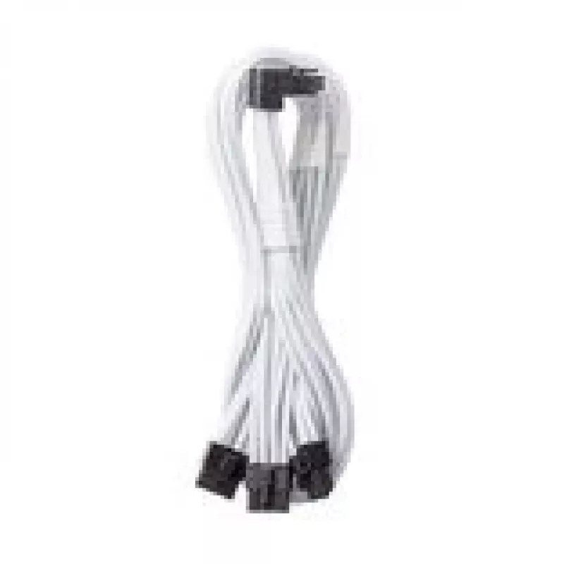 CableMod C-Series Pro jungiamasis laidas - Variantas A, 90°, 16 kontaktų į 3x8 kontaktų PCIe, baltas