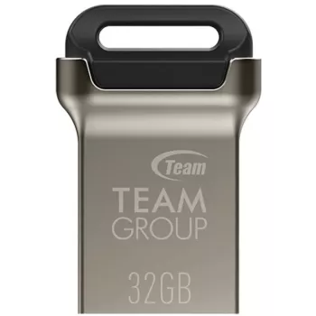 USB atmintukas Team Group C162 32 GB, USB Type-A, USB 3.2 Gen 1 (3.1 Gen 1), skaitymo greitis 85 MB/s, rašymo greitis 20 MB/s, be dangtelio, juoda/sidabrinė