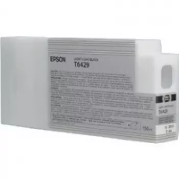 Epson T6429 Light Light Juoda rašalo kasetė (150 ml), standartinė išeiga, šviesiai šviesiai juoda, pigmentinis rašalas, 150 ml, 1 vnt.