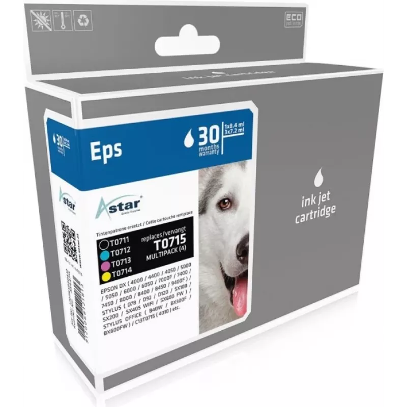 AS44715 ASTAR EPS.DX4000 (4) 1x8,4+3x7,2ml c/m/y/k (AS44715)