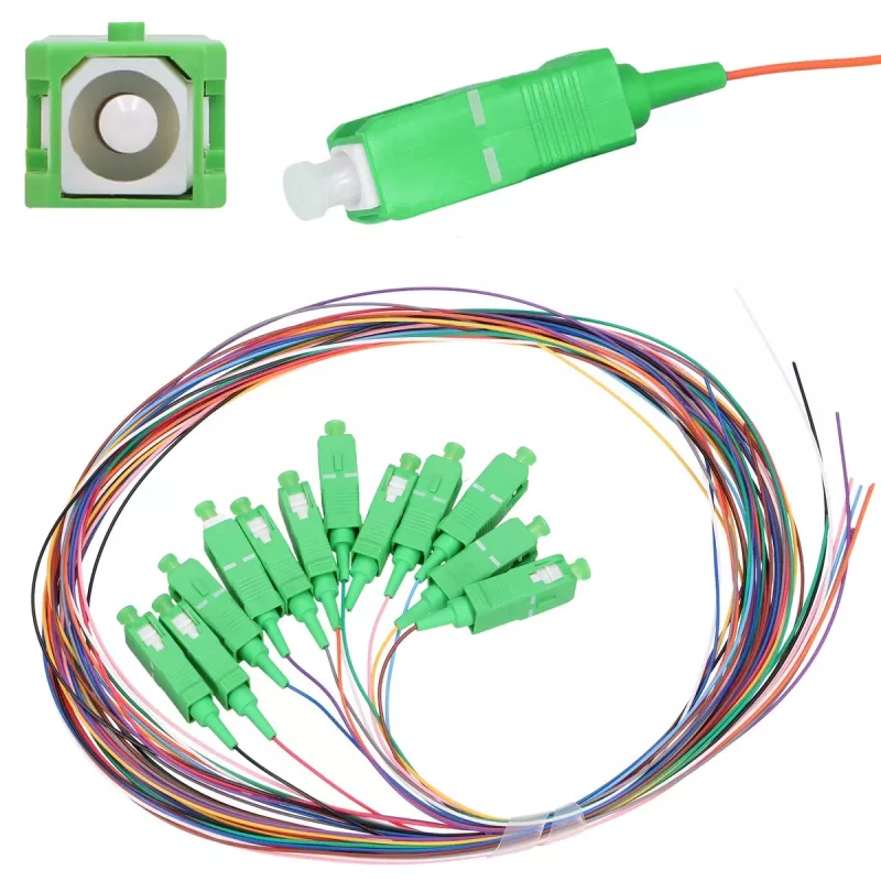 Pigtail rinkinys SC/APC Extralink G.657A1 1,5 m 12 vnt. 12 spalvų
