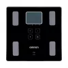 Elektroninės asmeninės svarstyklės Omron VIVA — kvadratinės, juodos, maks. 150 kg, 100 g tikslumas, kūno riebalų / KMI / BMR, 30 naudotojų atmintis
