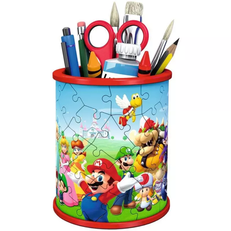 3D Puzzle Ravensburger Super Mario Pencil Holder 54 vnt.