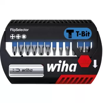 WIHA 41824 - Bitų rinkinys FlipSelector, 13 dalių mišrus, 25 mm, T-Bit (41824)