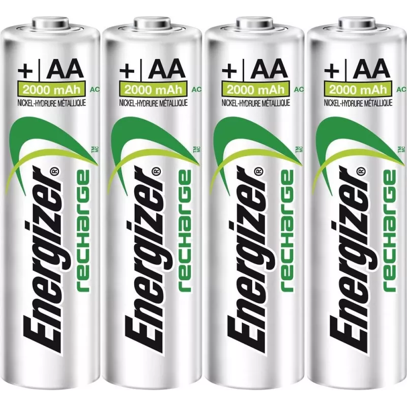 Energizer ACCU Recharge Power Plus NiMH įkraunamos AA baterijos 2000 mAh 4 vnt.
