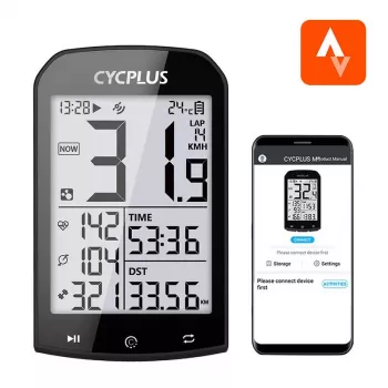 GPS dviračio kompiuteris Cycplus M1, 2,0 colio ekranas, Bluetooth
