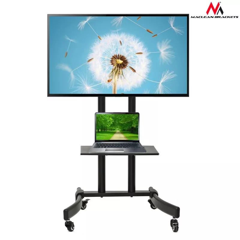 Monitoriaus laikiklis Maclean MC-739 165.1 cm (65 colių) ant grindų Juodas