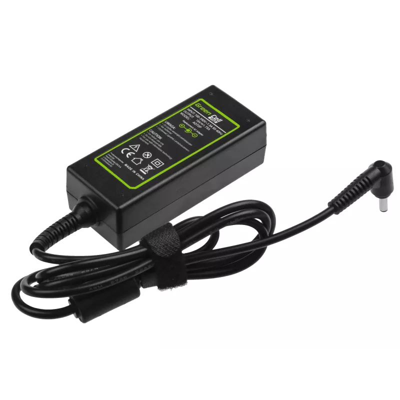 Maitinimo adapteris Green Cell AD70P, skirtas ASUS nešiojamiesiems kompiuteriams, 33W, 19V 1,75A, vidaus naudojimui, juodos spalvos