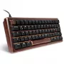 Sharkoon 100068100 klaviatūra, skirta biurui, USB, QWERTZ vokiška, medžio spalva, 61 klavišas, RGB LED
