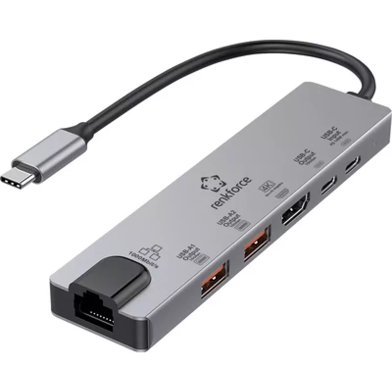 Renkforce USB-C prijungimo stotelė RF-USBH-550 Tinka prekės ženklo prijungimo stotelėms Acer Apple (RF-6649662)