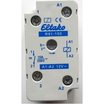 Eltako Electronics perjungimo relė, skirta įleidžiamajam / paviršiniam montavimui, 1S 10A R91-100-12V (91100411)