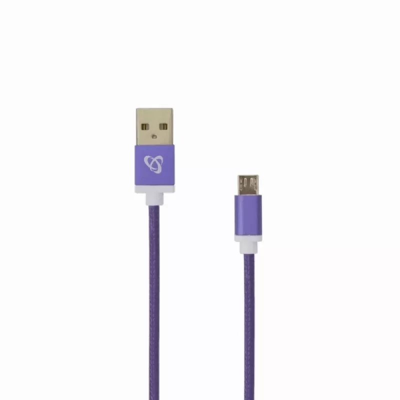 Sbox USB->Micro USB M/M 1m USB-10315U slyvų violetinis