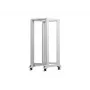 LANBERG 19 colių atviras stovas 27U 600x800 mm pilkas, 27U atviro rėmo serverių stovas