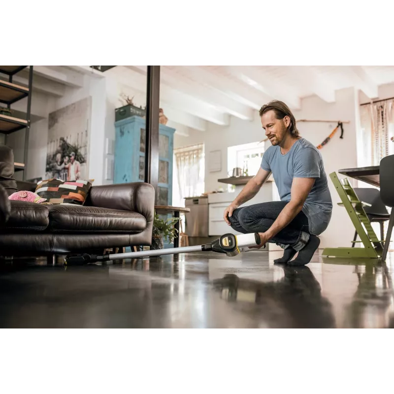 Stick vacuum Karcher VC 6 Cordless ourFamily Duo — belaidis stiebinis siurblys, 25,2 V, 0,8 l, HEPA 12, 50 min veikimo trukmė
