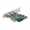 DeLOCK PCI Express x1 kortelė su 2 x USB 3.2 Gen 1 Type-A + 1 x vidinis 19 kontaktų lizdas