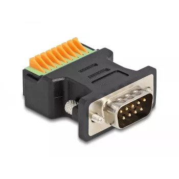 DeLOCK D-Sub 9 kontaktų laido galo adapteris su mygtuku