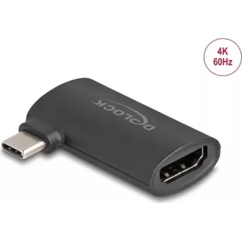 Adapteris DELOCK USB-C (kištukas) į HDMI (lizdas) DP Alt Mode 4K kampinis