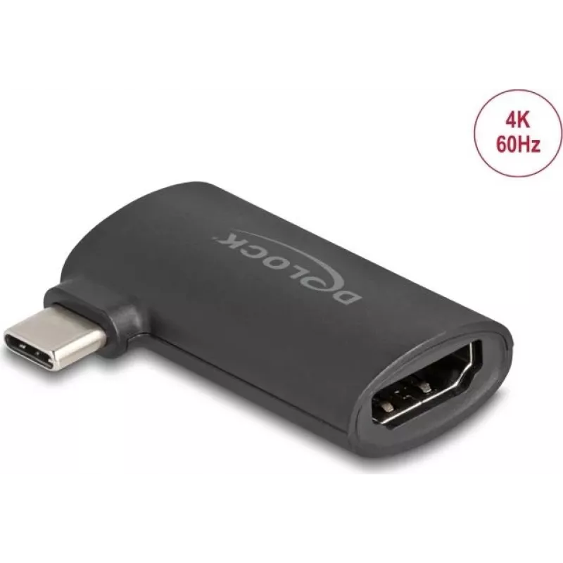 Adapteris DELOCK USB-C (kištukas) į HDMI (lizdas) DP Alt Mode 4K kampinis