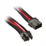 SidabrinėStone PCIe-8-Pin to PCIe-6+2-Pin kabelis, 250mm - juoda/raudona