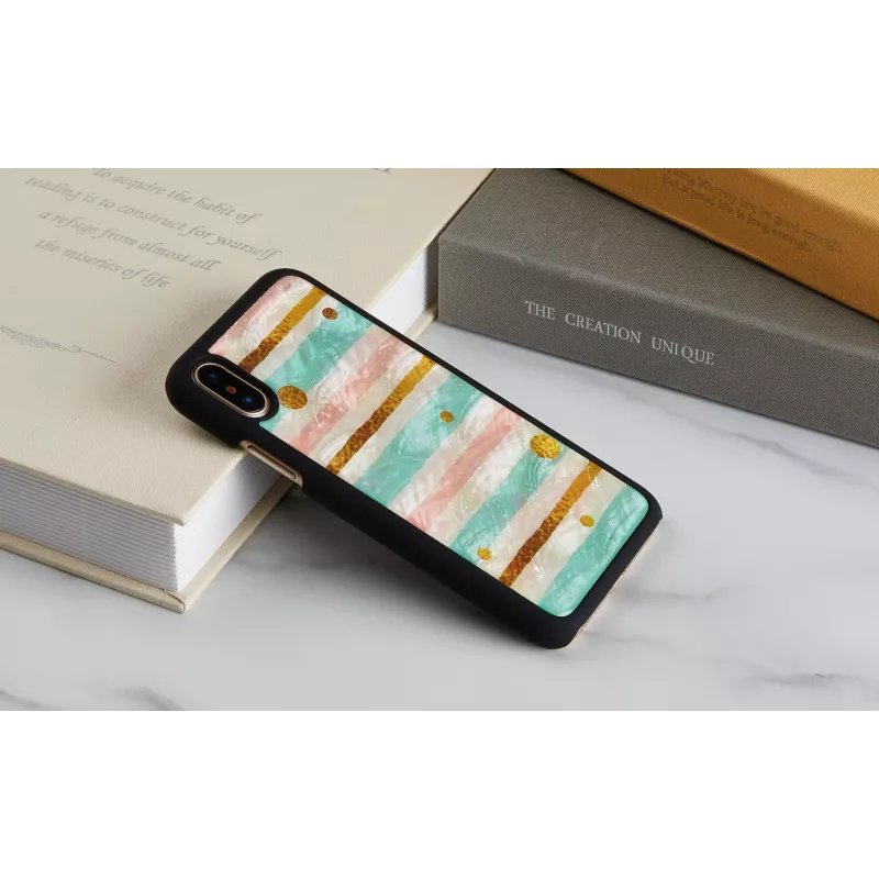 Išmaniojo telefono dėklas iKins, skirtas iPhone XS / iPhone XS Max — pop mėtų juoda